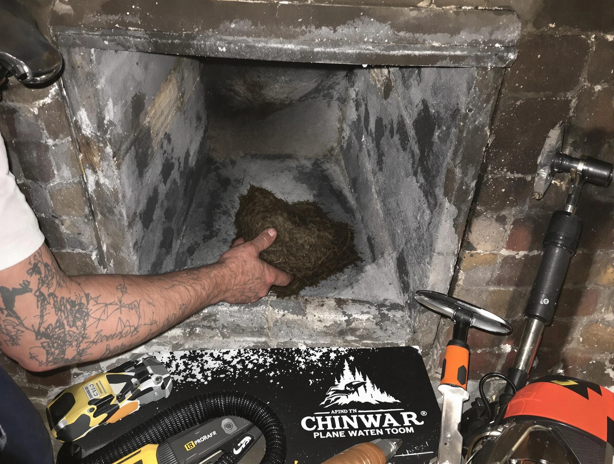 Derby Chimney Sweep safely removing debris and screening chimney in Derby, CO