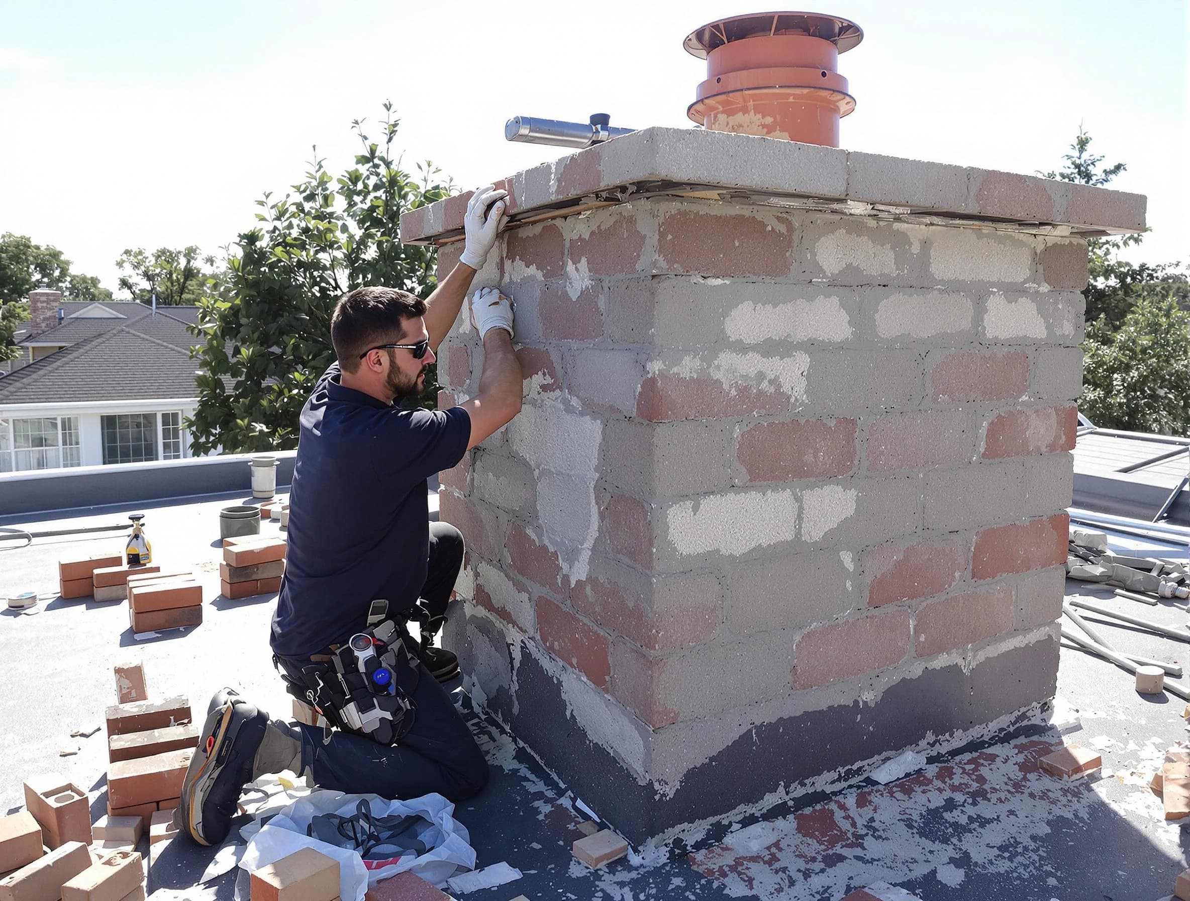 Advanced chimney repair process by Derby Chimney Sweep in Derby, CO