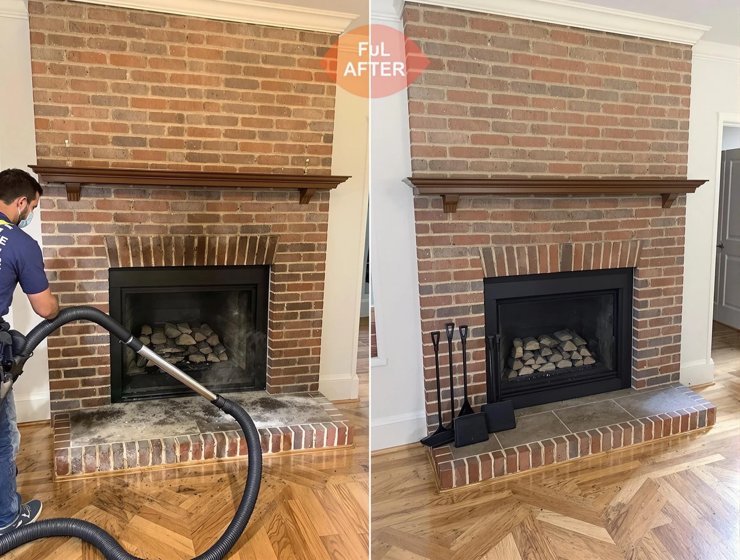Derby Chimney Sweep carefully sanitizing a fireplace in Derby, CO