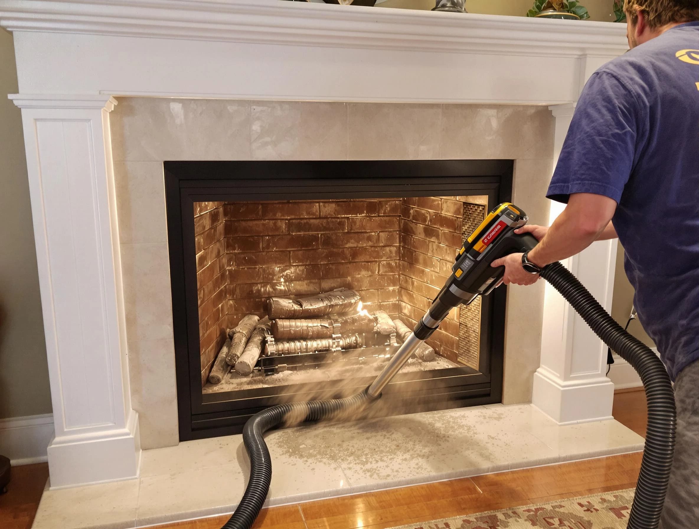 Fireplace cleaning performed by Derby Chimney Sweep in Derby, CO