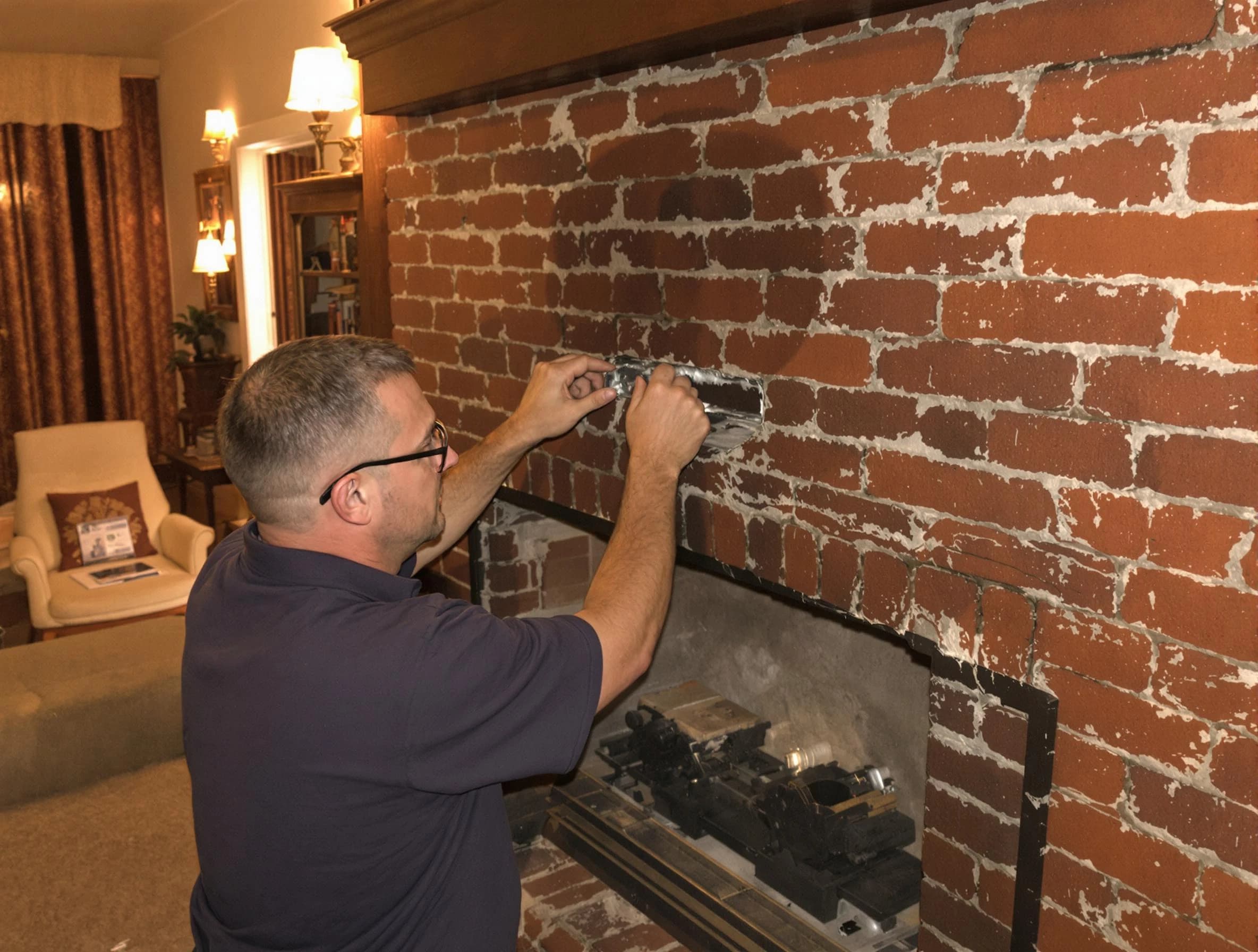 Derby Chimney Sweep expert fixing a fireplace in Derby, CO