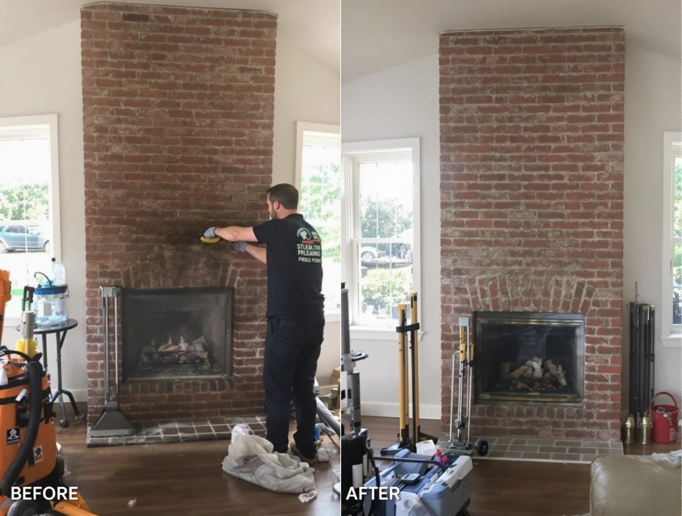 Finished chimney sweeping service by Derby Chimney Sweep in Derby, CO