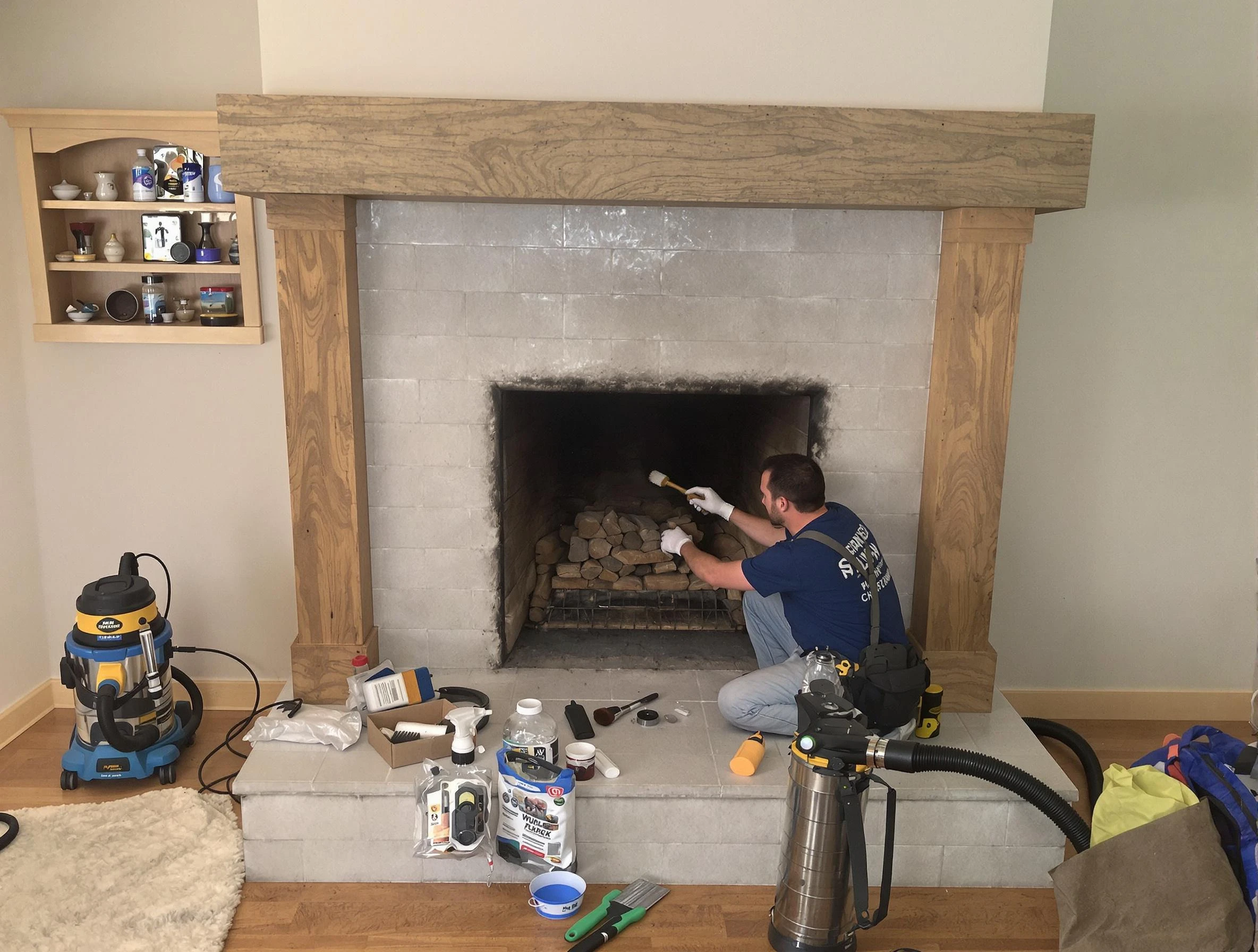 Detailed creosote removal process by Derby Chimney Sweep in Derby, CO